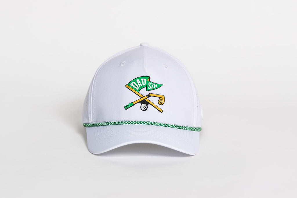 Broken Club Performance Golf Hat White