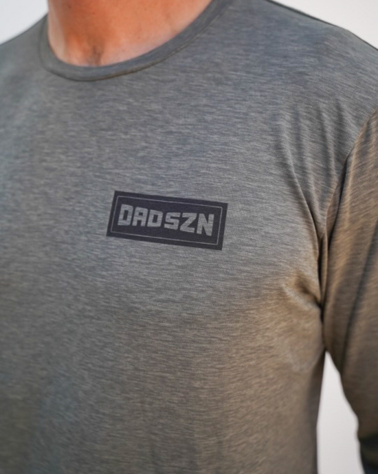 DAD SZN Everyday Performance Long Sleeve – Dark Olive Heather