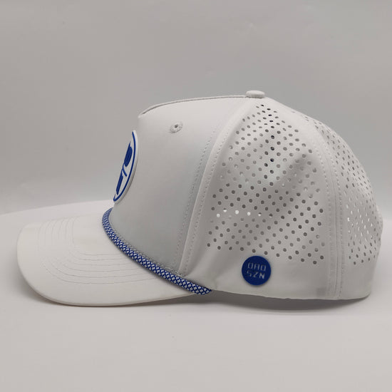 OG White Dad SZN Hat - Blue Logo w/ Rope