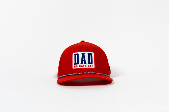 DAD No Days Off Performance Hat - Red/Blue/White