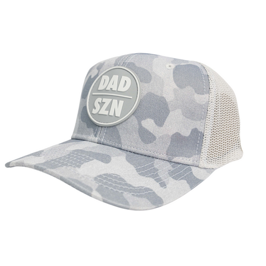 OG Grey DAD SZN Logo on White Camo Hat