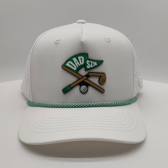 Dad SZN Golf Performance Hat - White