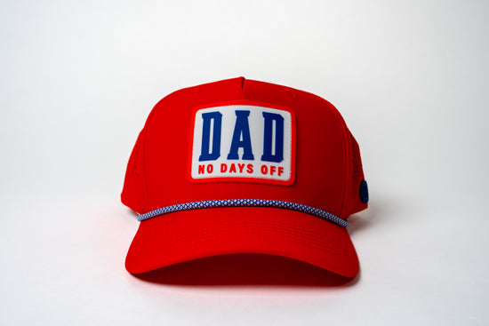 DAD No Days Off Performance Hat - Red/Blue/White