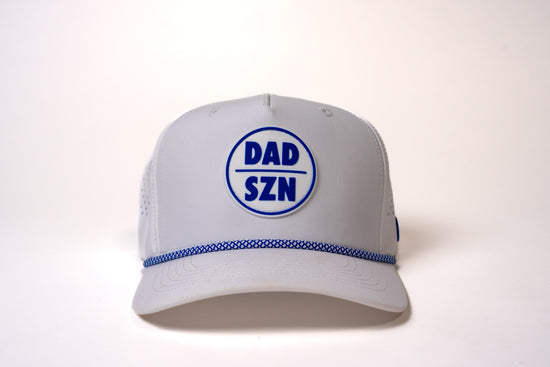 OG White Dad SZN Hat - Blue Logo w/ Rope