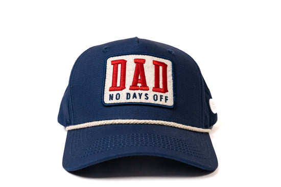 DAD No Days Off Hat - Blue/Red/White