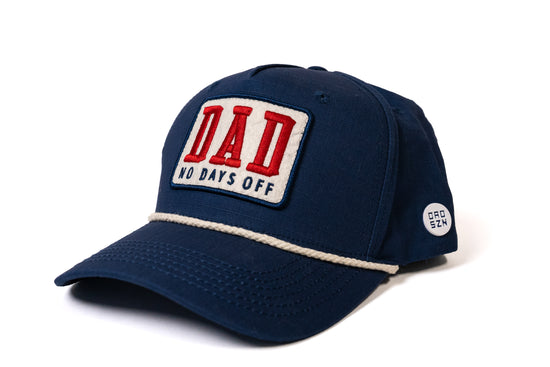 DAD No Days Off Hat - Blue/Red/White