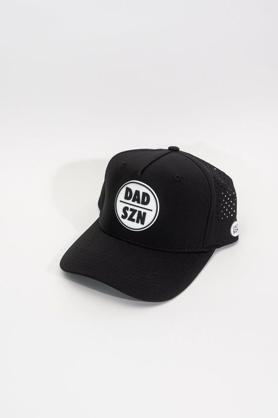 OG White DAD SZN Logo on Black Hat