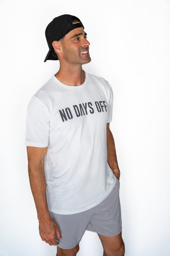 NO DAYS OFF Everyday Performance Tee – White