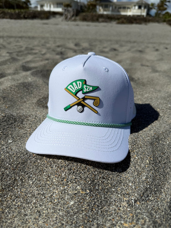 Dad SZN Golf Performance Hat - White