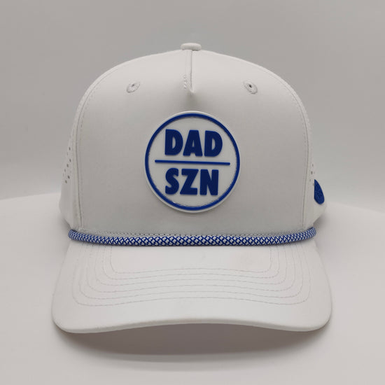 OG White Dad SZN Hat - Blue Logo w/ Rope